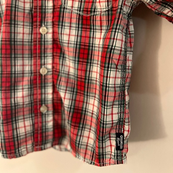 Oshkosh Plaid Button Up Top 4 T EUC - Picture 8 of 11